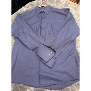 Arrow Navy Men’s Large 16 and 34/35 Long Sleeve Dress Shirt in great shape!